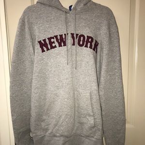 New York Grey Hoodie